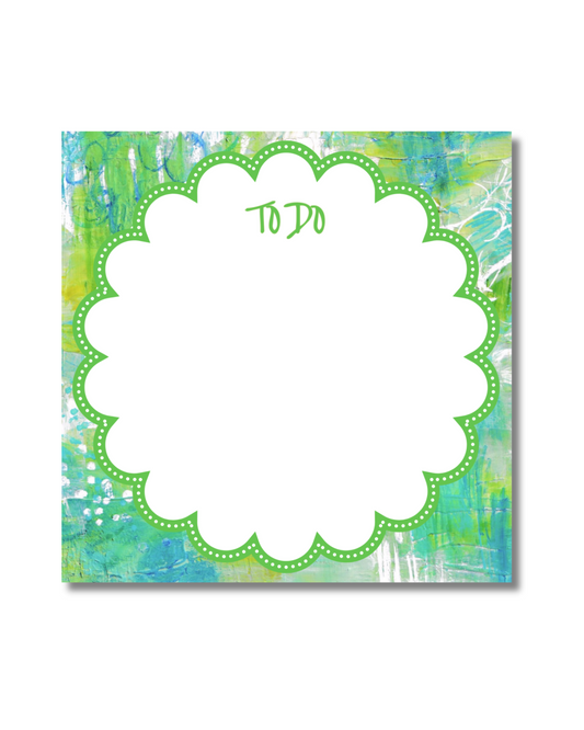 ‘To Do’ Square Notepad | Scalloped | Warmer Weather